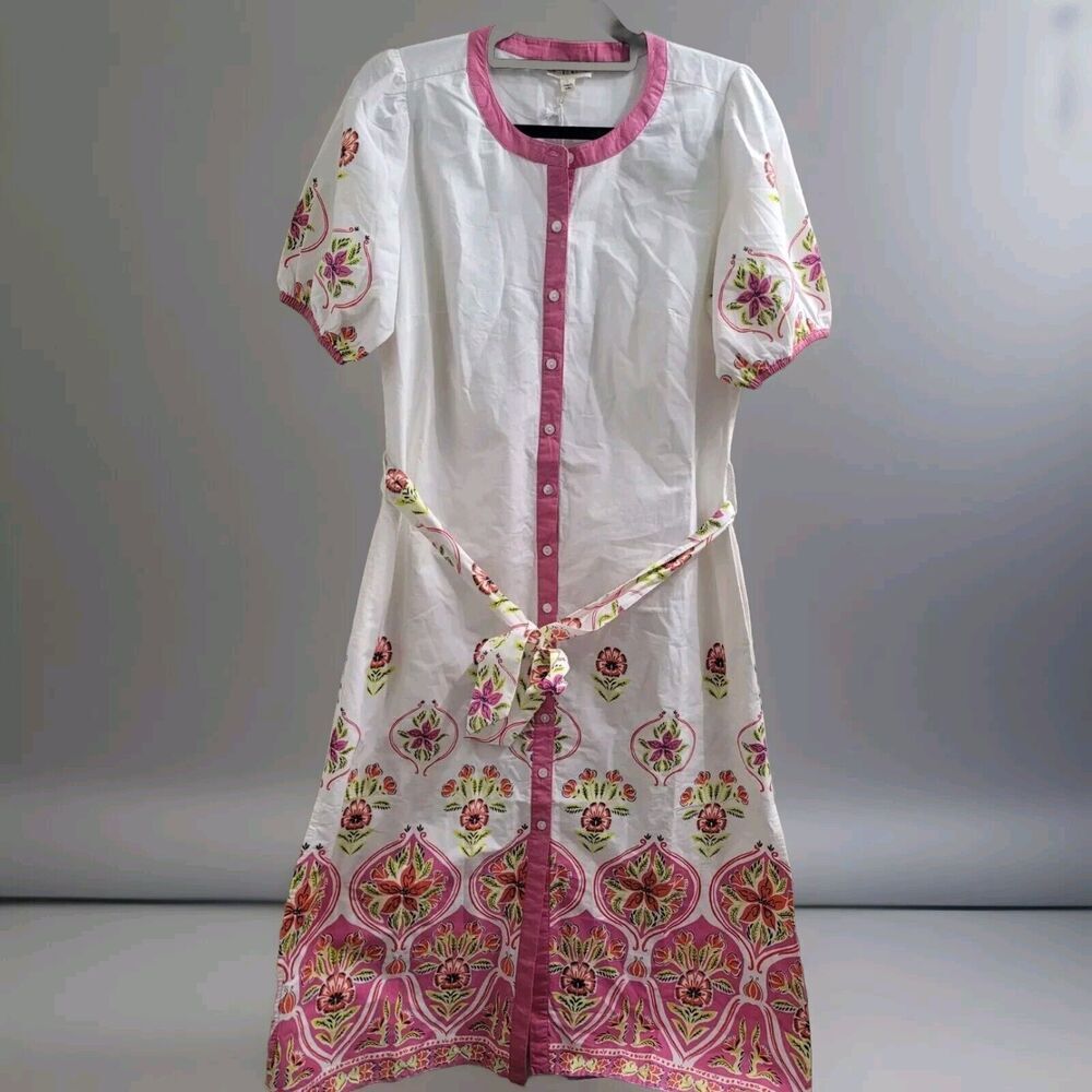 Roller Rabbit Fontana Border Sutton Belted Caftan Size Small Pockets Boho NEW
